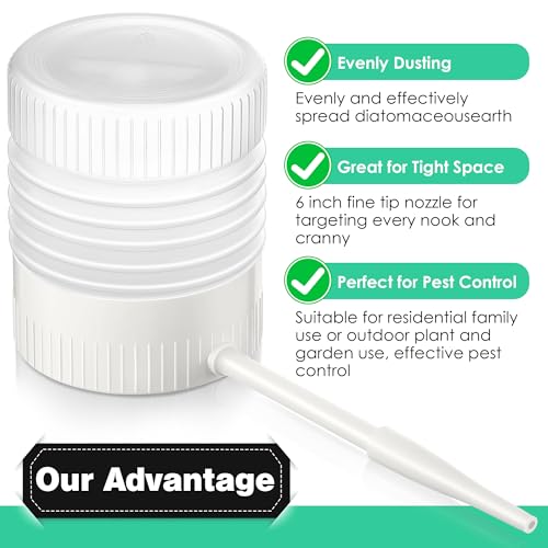 Diatomaceous Earth Powder Duster - 6 Inch Nozzle Handheld Applicator