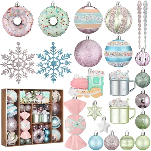 70 Pcs Christmas Tree Ornament Dessert Cupcake Candy - Cute Food Theme
