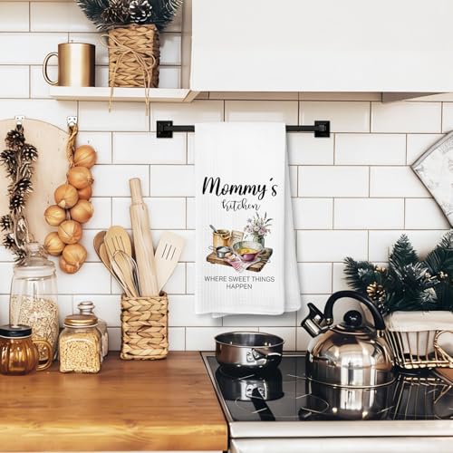 Mommy Kitchen Towel - Decorative 16x24 Inch Hand Towel for Mother's Day