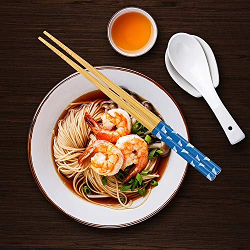 Japanese Bamboo Chopsticks Gift Set - 5 Pairs, Reusable & Non-Slip