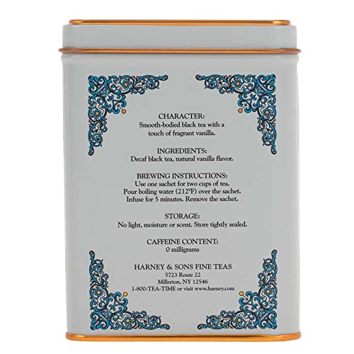 Harney & Sons Vanilla Comoro Decaffeinated Tea - 20 Sachets (Pack of 2)
