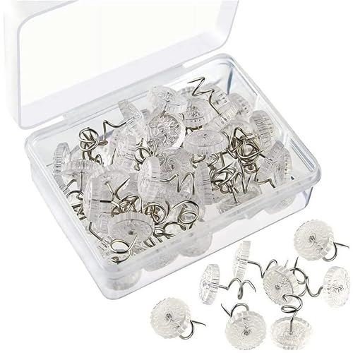 Clear Upholstery Twist Pins for Bedskirts and Slipcovers, 0.5 Inch