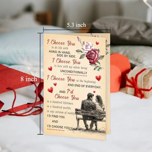 Romantic Double-Sided Greeting Card - I Choose You