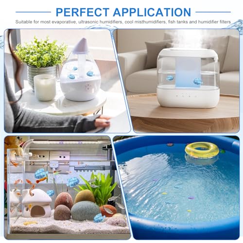 VZZNN 10PC Humidifier Cleaner Fish - Blue & Purple for Humidifiers & Fish Tanks