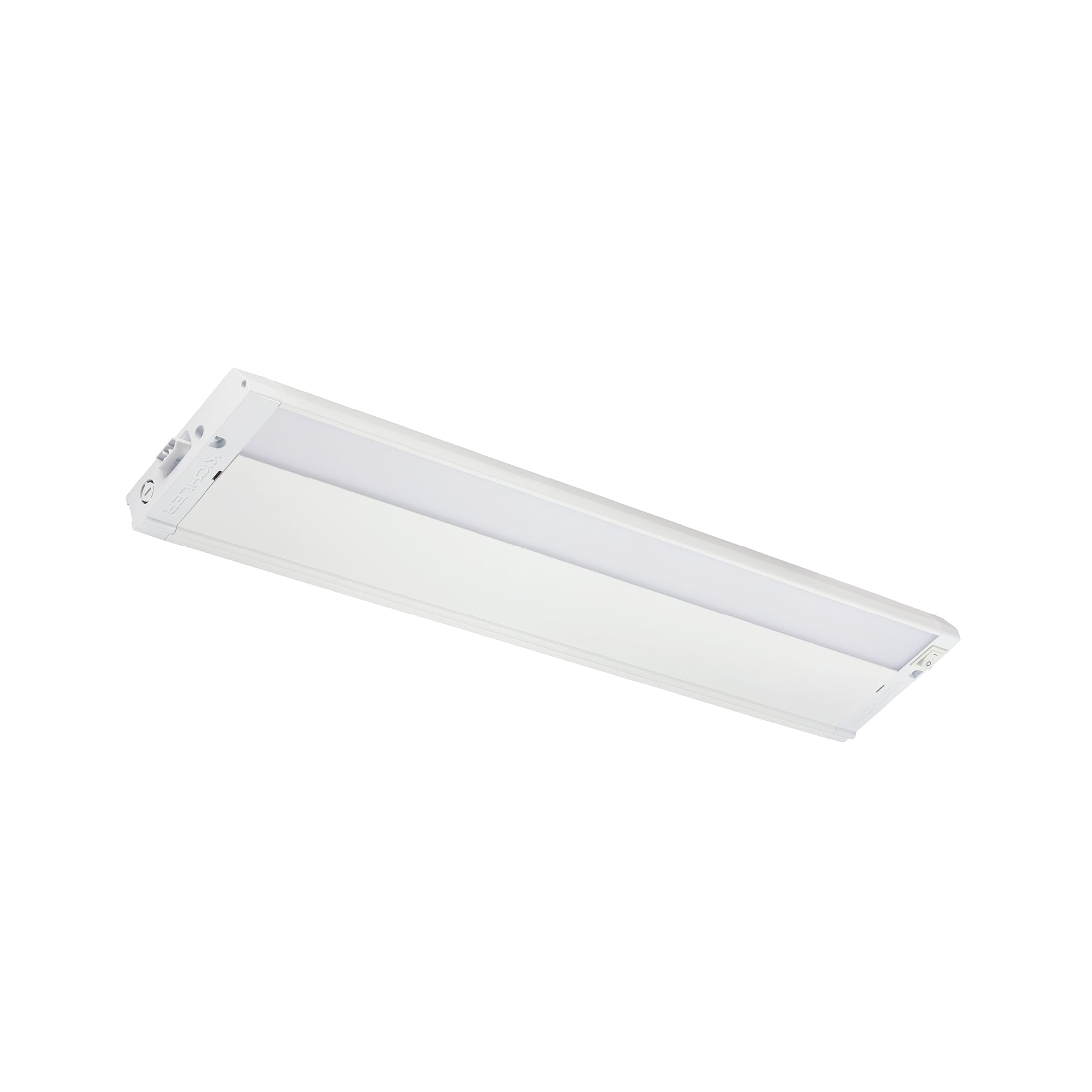 Kichler 4U Series 22" 120V LED Under Cabinet Light in White, 3000K, (22" L x 4.5" W x 1"H), 4U30K22WHT