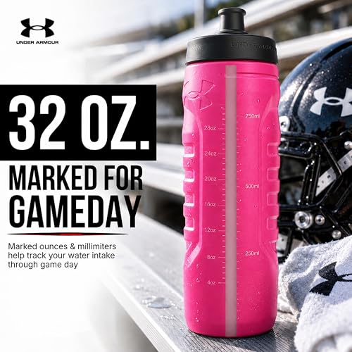 Under Armour 32oz Hot Pink Squeeze Water Bottle for Sports
