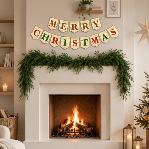 Artificial Norfolk Pine Garland for Christmas Holiday Decor - 6ft with 60 Tips