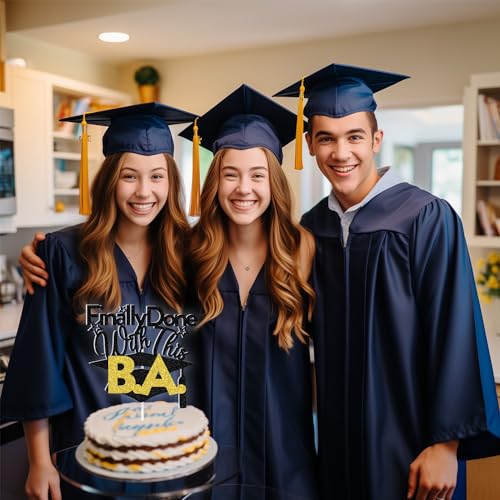 Finally Done With This B.A Graduation Cake Topper Glitter Party Decor