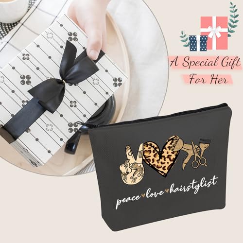Hairstylist Makeup Bag Canvas Cosmetic Pouch for Hairdressers
