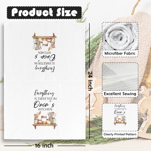 Rustic Grandma Kitchen Towels - 16x24 Absorbent Dishcloths