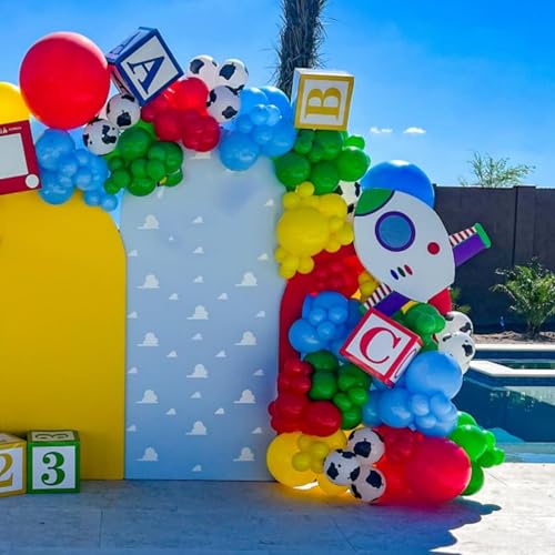 50pcs 12-Inch Multi-Color Balloon Set: Red, Blue, Yellow, Green, Cow & Cloud