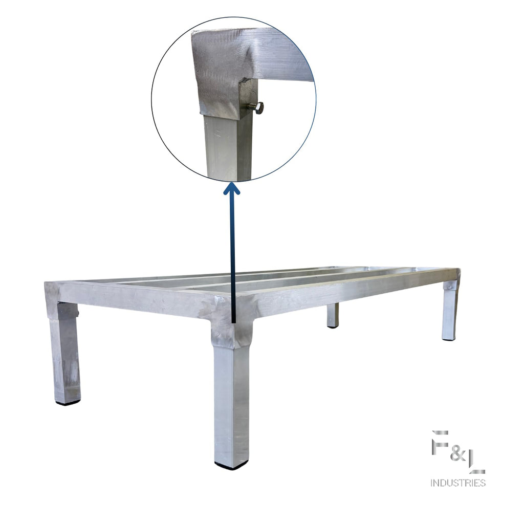 Winco Aluminum Dunnage Rack, 1,200 lbs Capacity, 14" x 24"