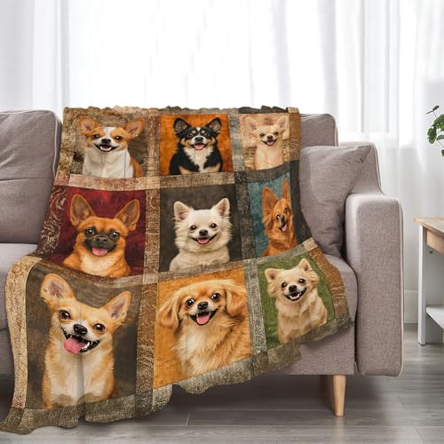 Super Soft Flannel Chihuahua Throw Blanket - Cozy & Warm 50"x40"