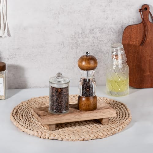 Brown Wooden Soap Holder Tray - 8.7" x 3.6" Farmhouse Decor