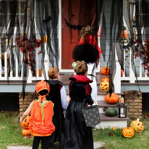Joyly Halloween Boo Basket - Collapsible Skull Candy Tote for Kids