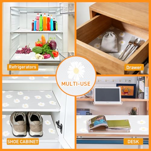 Refrigerator Shelf & Drawer Liners Non-Adhesive Waterproof Protectors - 10 Pcs