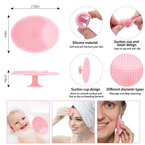 Yokilly Silicone Face Scrubber Kit - 8 Pcs Exfoliating Facial Cleansing Brush