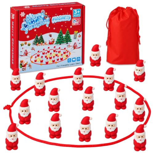 Santa Claus Magnetic Game with String - Christmas Family Holiday Toy - Variation of THIS listing