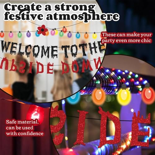 LEZHIJIA Red Happy Birthday Banner Spooky Themed Party Decoration - Lel-112