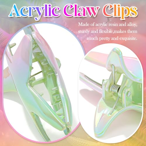 Starfish Hair Claw Clips 2-Pack Acrylic Mermaid Beach Hair Accessories