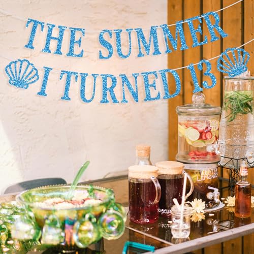 Summer 13th Birthday Banner - Beach Party Decorations