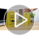 Funny Cat Vomit Caution Sign - Hilarious Desk Decor for Cat Lovers