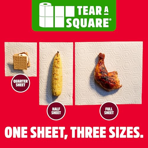 Brawny 3-Ply Tear-A-Square Paper Towels, 2 Double Rolls