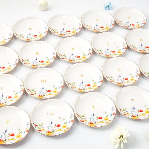 Ceramic Flower Jewelry Tray with Gift Box - 4.57" Ring Dish