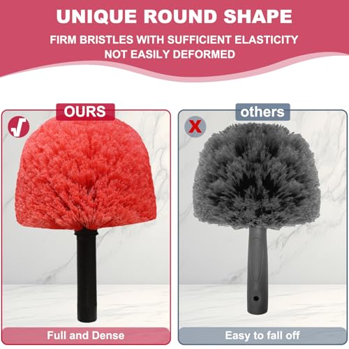 Twist-On Cobweb Duster Head Brush for Indoor & Outdoor Cleaning