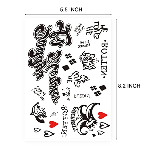 Leoars Temporary Tattoos for Women Girls Kids, 3 Sheets Fake Waterproof Tattoo Stickers for Halloween Costume Party Makeup