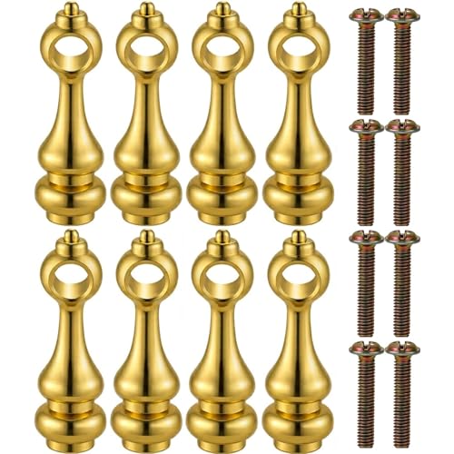 Gold Metal Shelf Rail Connectors for Bookcases & Furniture - 8 Pack
