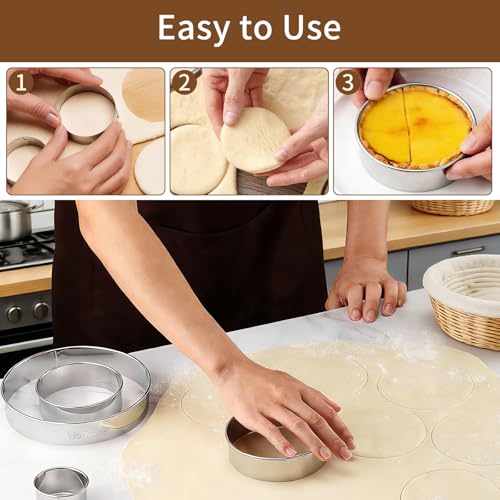 9-Piece Stainless Steel Cookie Cutter Set with Dough Scrapers