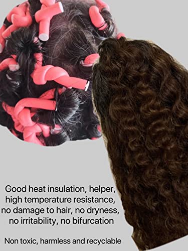 Flexible Foam Hair Rollers 10pcs No Heat Soft Twist Curlers Purple