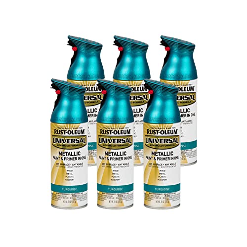Rust-Oleum Universal Metallic Spray Paint, Turquoise, 11 oz
