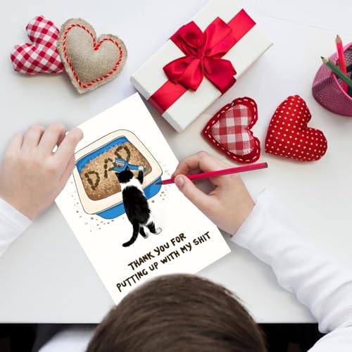Funny Cat Dad Father's Day Card - Humorous Gift for Cat Lovers