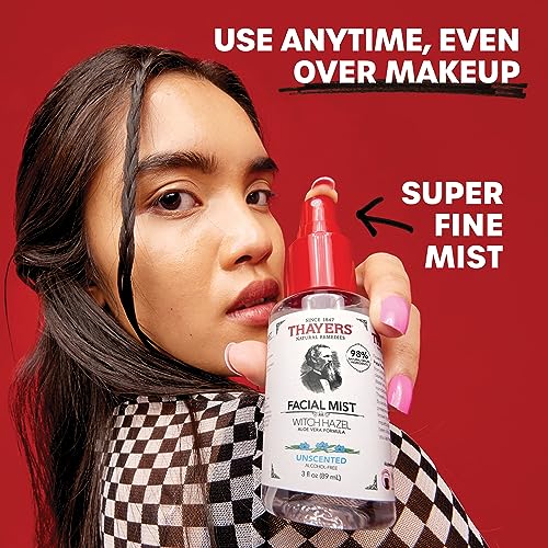 Thayers Alcohol-Free Witch Hazel Facial Mist Toner, Aloe Vera, 3 oz