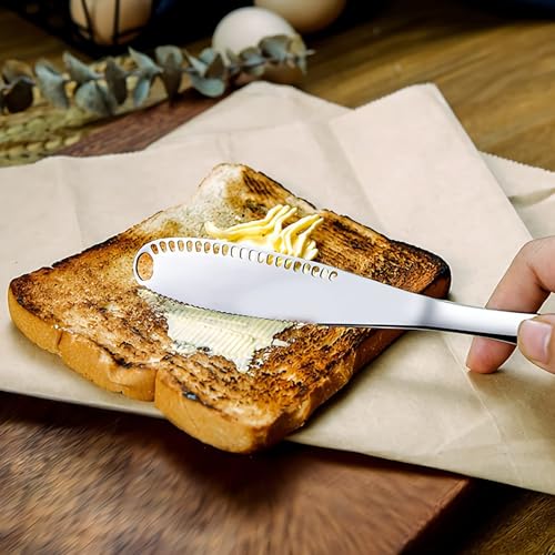 2-Pack Stainless Steel Butter Knives with Holes – Easy Spread & Slicing