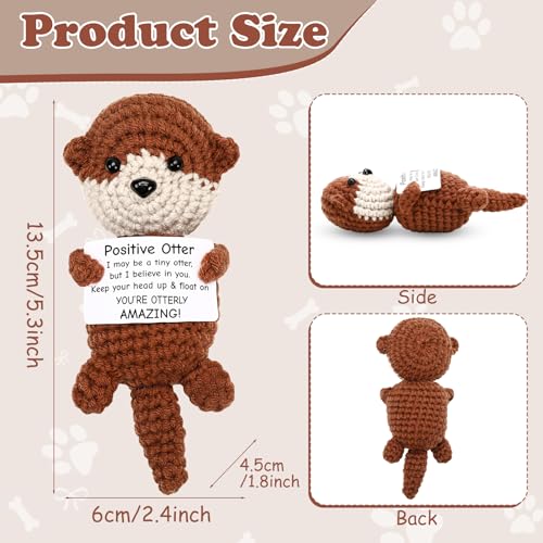 Otter Crochet Doll - Positive Emotional Gift with Message Card