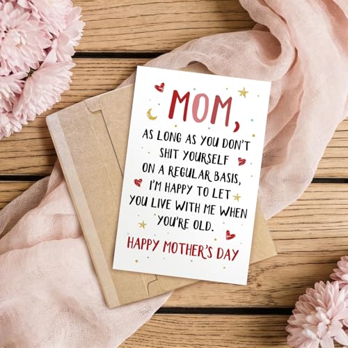 Funny Sarcastic Mother's Day Card from Daughter Son - Humorous Greeting