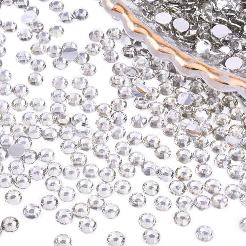 BLINGINBOX 8.7mm Glass Flatback Rhinestones SS40 for Crafts and Nail Art 144pcs