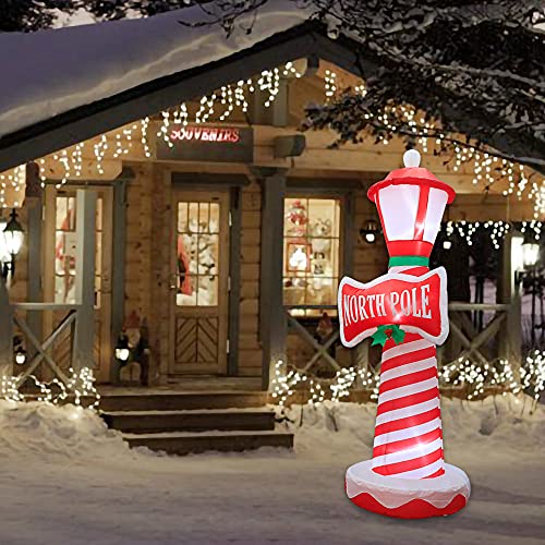 6FT Inflatable Christmas Decor with LED Lights for Yard and Lawn