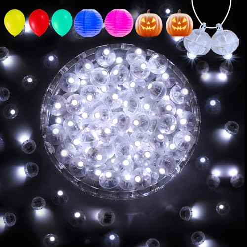 White Balloon Lights with Hook - 200PCS Waterproof Mini LED Decor for Parties & Events - Cool White Steady Variation