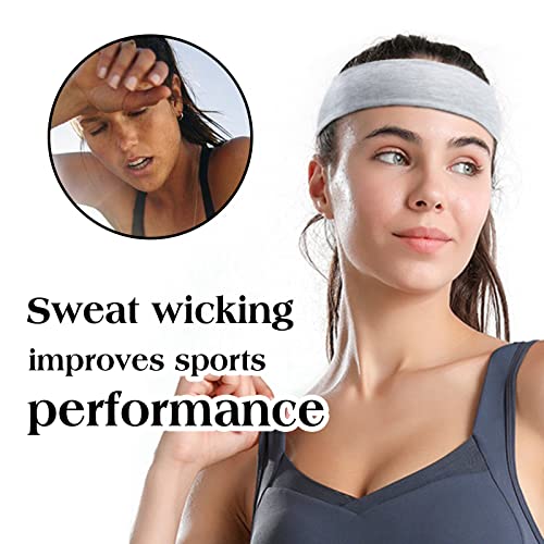TERSE Women's Thick Stretchy Sweat Headbands Non-Slip Hair Accessories