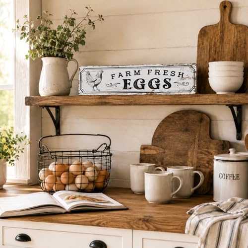 Rustic Farmhouse Chicken Coop Metal Sign - Color 01, 15.7-inch Farm Decor