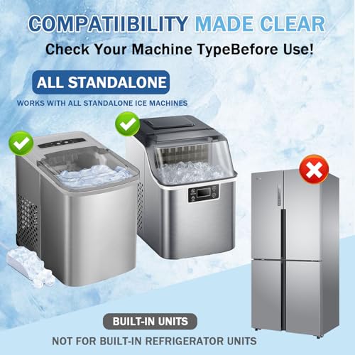 YoLandBuild Ice Machine Cleaner Tablets - 48 Pack Descaler for Nugget Makers