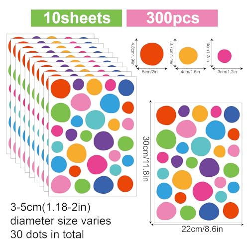 Polka Dot Wall Stickers - Removable Vinyl Decals for Home Decor