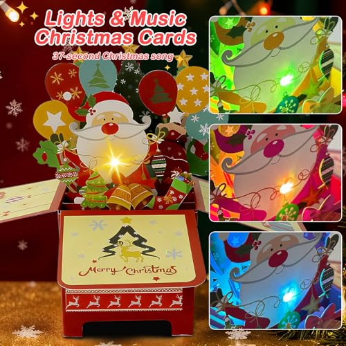 Christmas Pop Up Greeting Card with Light & Music - Holiday Gift, Decoration - Variation of Christmas Card / Christmas Gifts