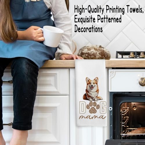 Corgi Dog Kitchen Towel 16x24 Soft Waffle Weave Dish Cloth