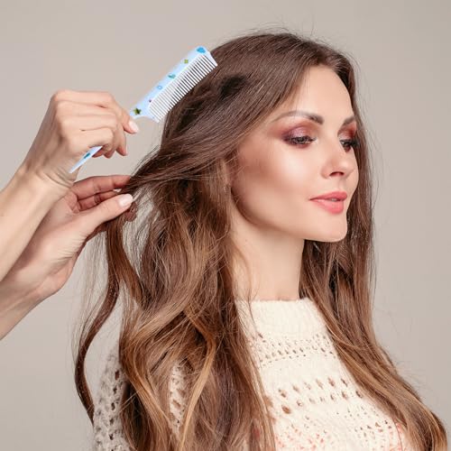Styquenzer Cute Hair Comb Set 2 Pcs Mini Rat-Tail and Fine-Tooth Combs