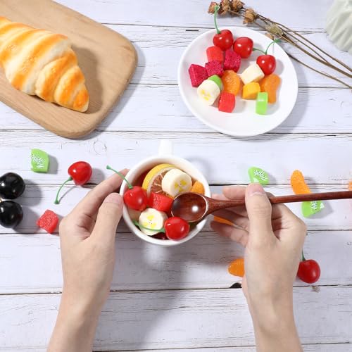 Natural Wooden Long Handled Stirring Spoons for Honey and Coffee - 2PCS